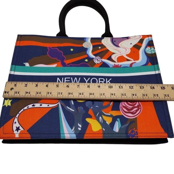 New York Souvenir Tote Bag Laptop Carry-On Travel Vacation Fall Multicolor Art - Picture 10 of 14